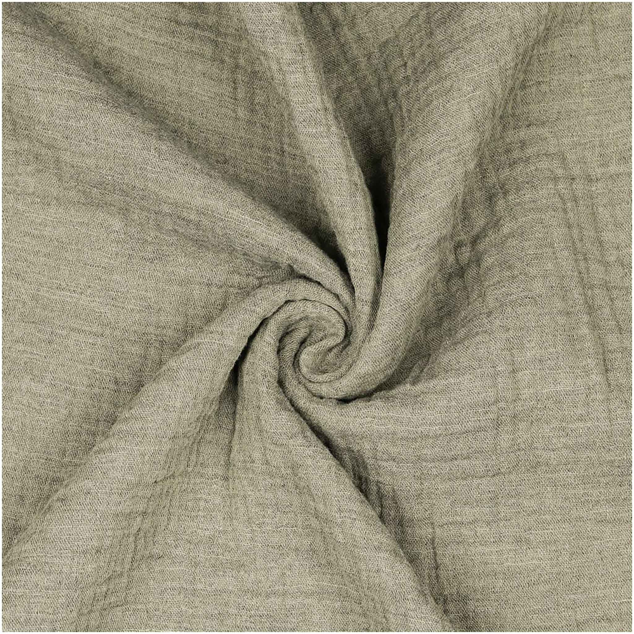 maDDma Stoff Melierter Musselin Stoff 50x136cm uni, 009 - beige