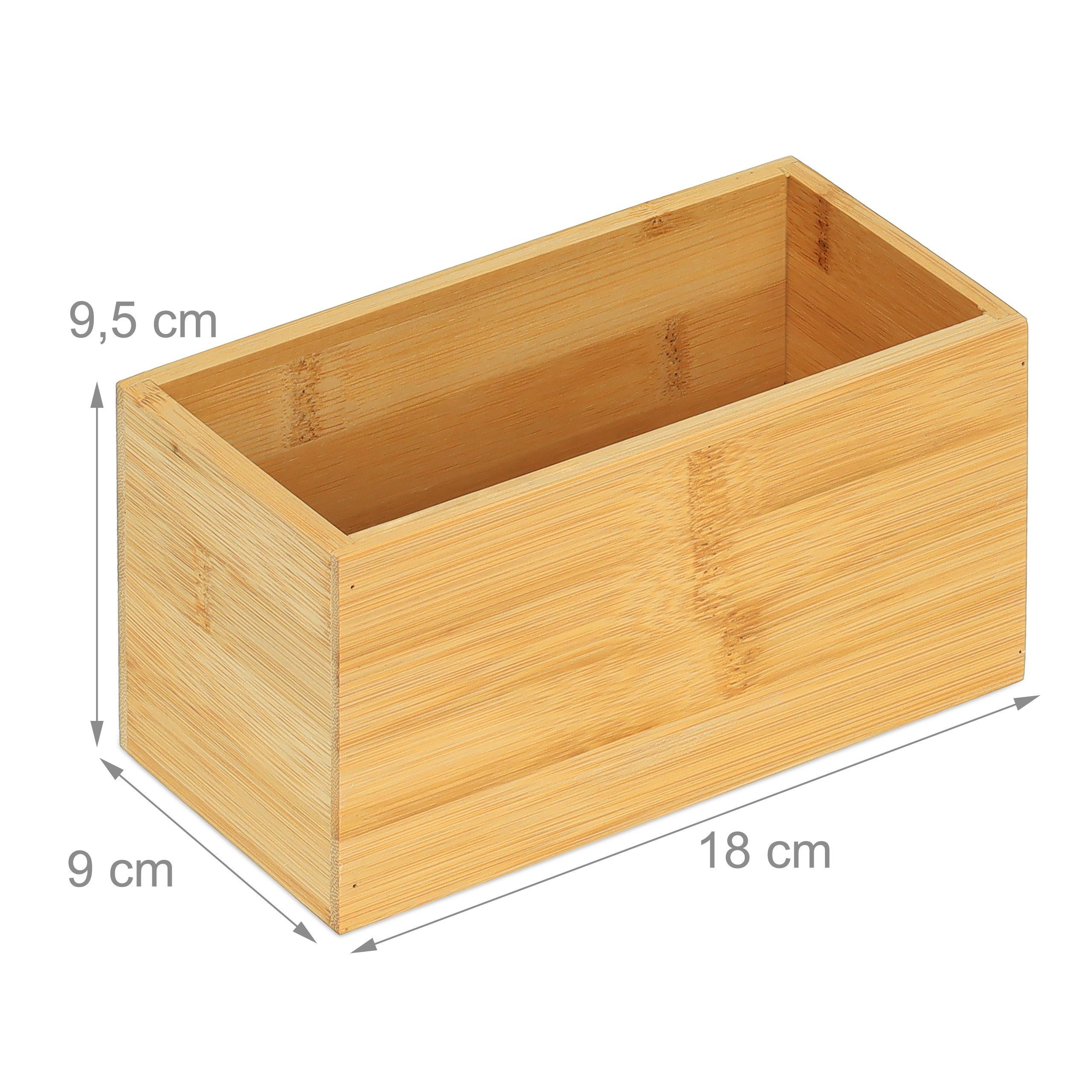 relaxdays Aufbewahrungsbox Ordnungsbox Bambus (1 St) – Bild 4 von 5