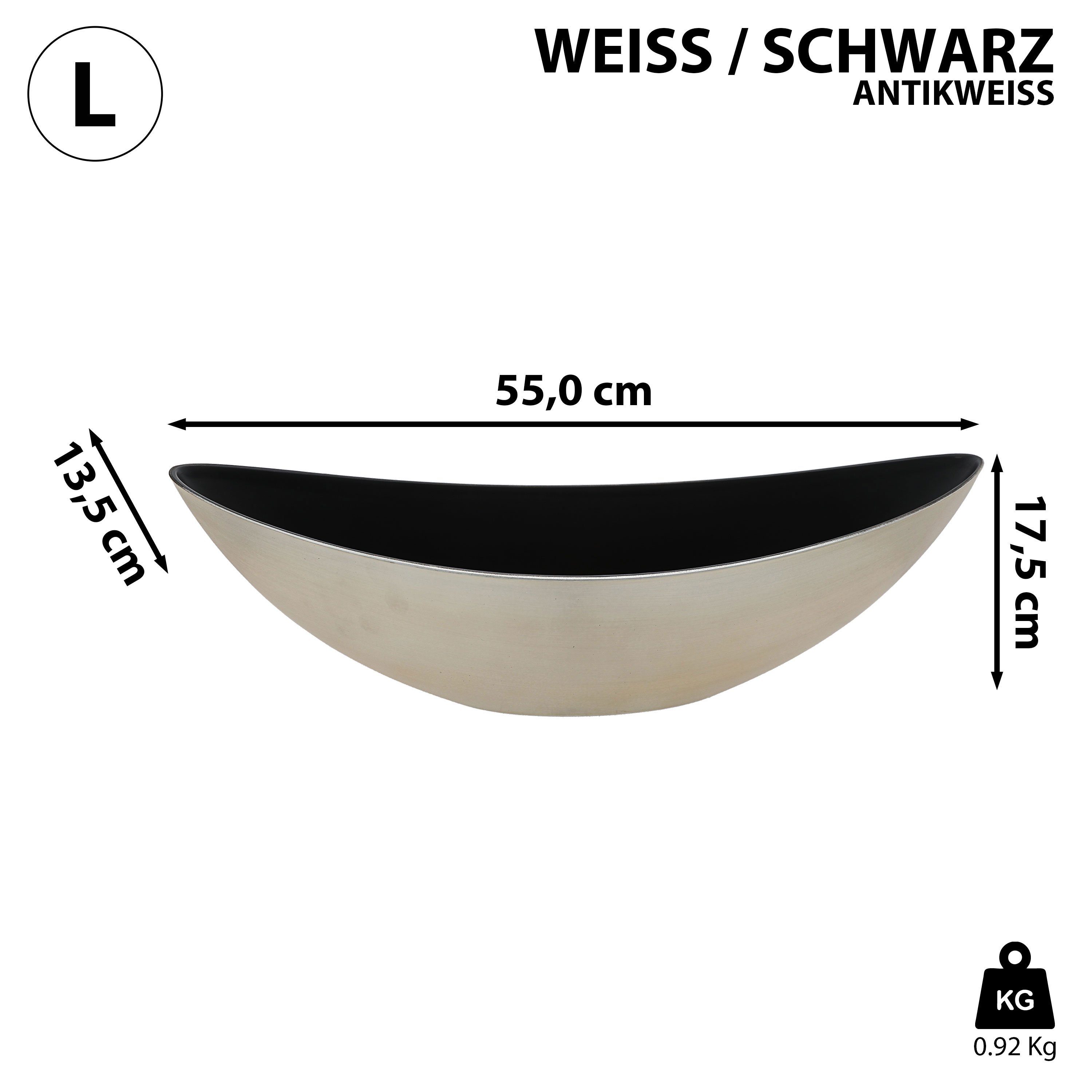 CEPEWA Dekoschale Dekoschale oval weiß schwarz günstig online kaufen