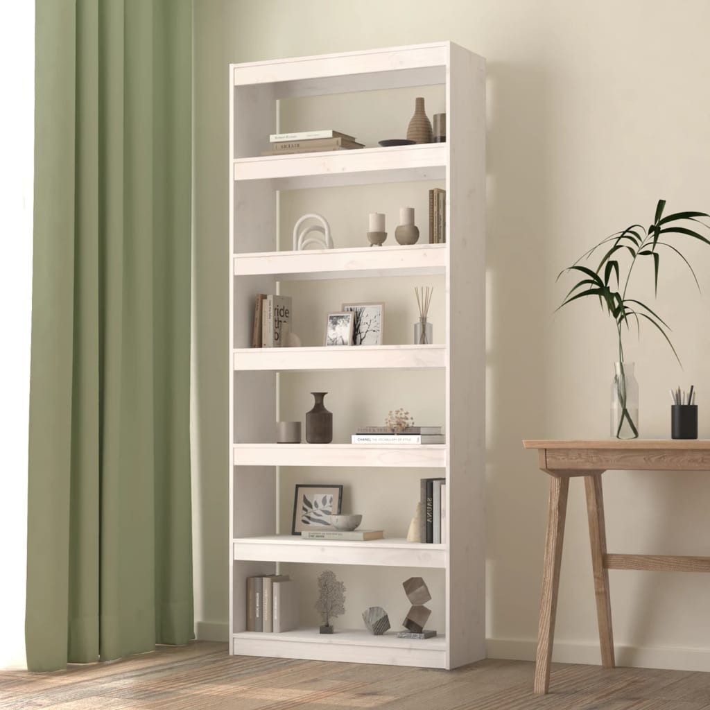 vidaXL Bücherregal, Buchregal/Raumteiler Weiß 80x30x199,5 cm günstig online kaufen