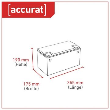 accurat Accurat Traction T100 LFP DIN BT 12V LiFePO4 Lithium 100Ah Batterie, (12 V)