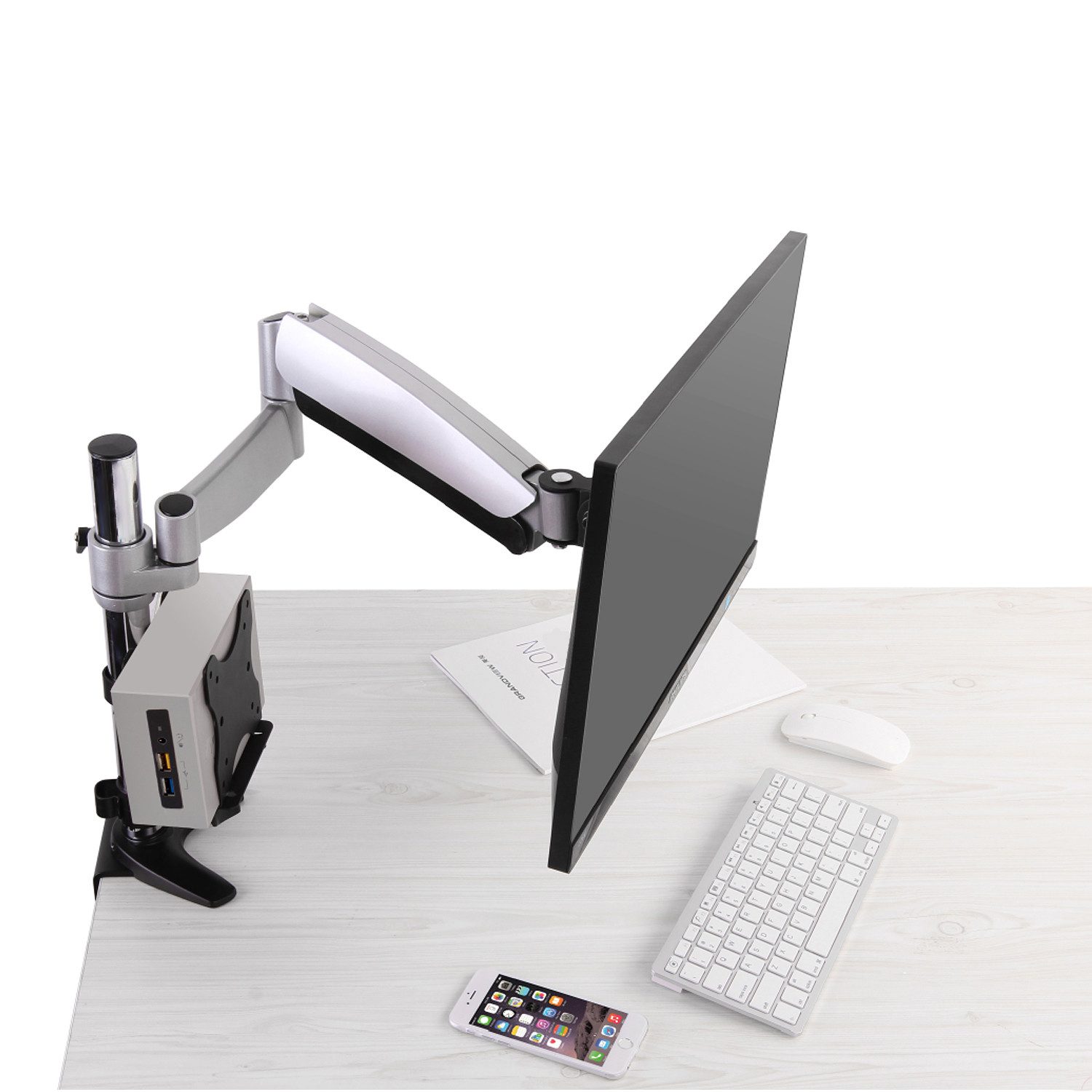 Maclean Halterungszubehör MC-720 Universalhalter für NUC, Mac mini, Mini PC, (VESA Halterung 50x50/75x75/100x100, bis 5 kg)