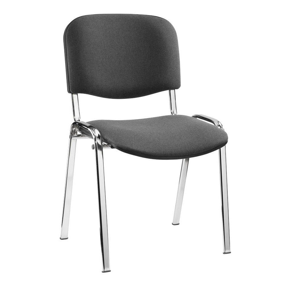 Nowy Styl Besucherstuhl 4 Besucherstühle ISO stapelbar anthrazit/chrom