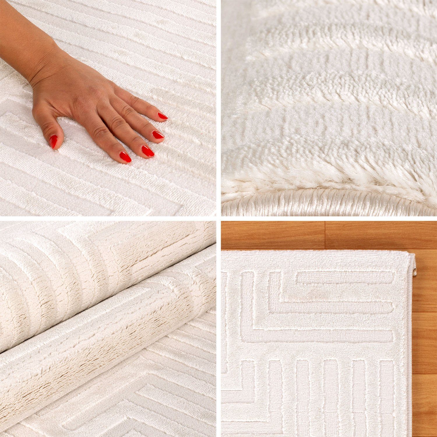 SIMPEX24 Designteppich Skandinavisches Boho Design, Läufer, Höhe: 12 mm, Te günstig online kaufen