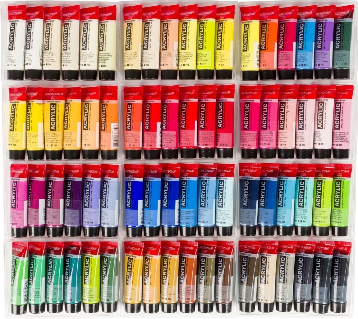Talens Kreativset AMSTERDAM Acrylfarbe "Standard Series" - 72 x 20 ml, (72er Set, 72-tlg)