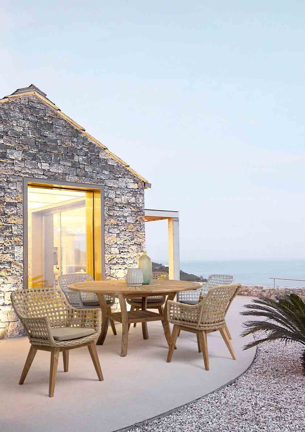 Bizzotto Gartenstuhl Madison Viro mit Armlehnen, Natur