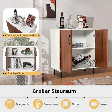 KOMFOTTEU Sideboard Küchenschrank, mit 5-stufig verstellbarer Einlegeboden