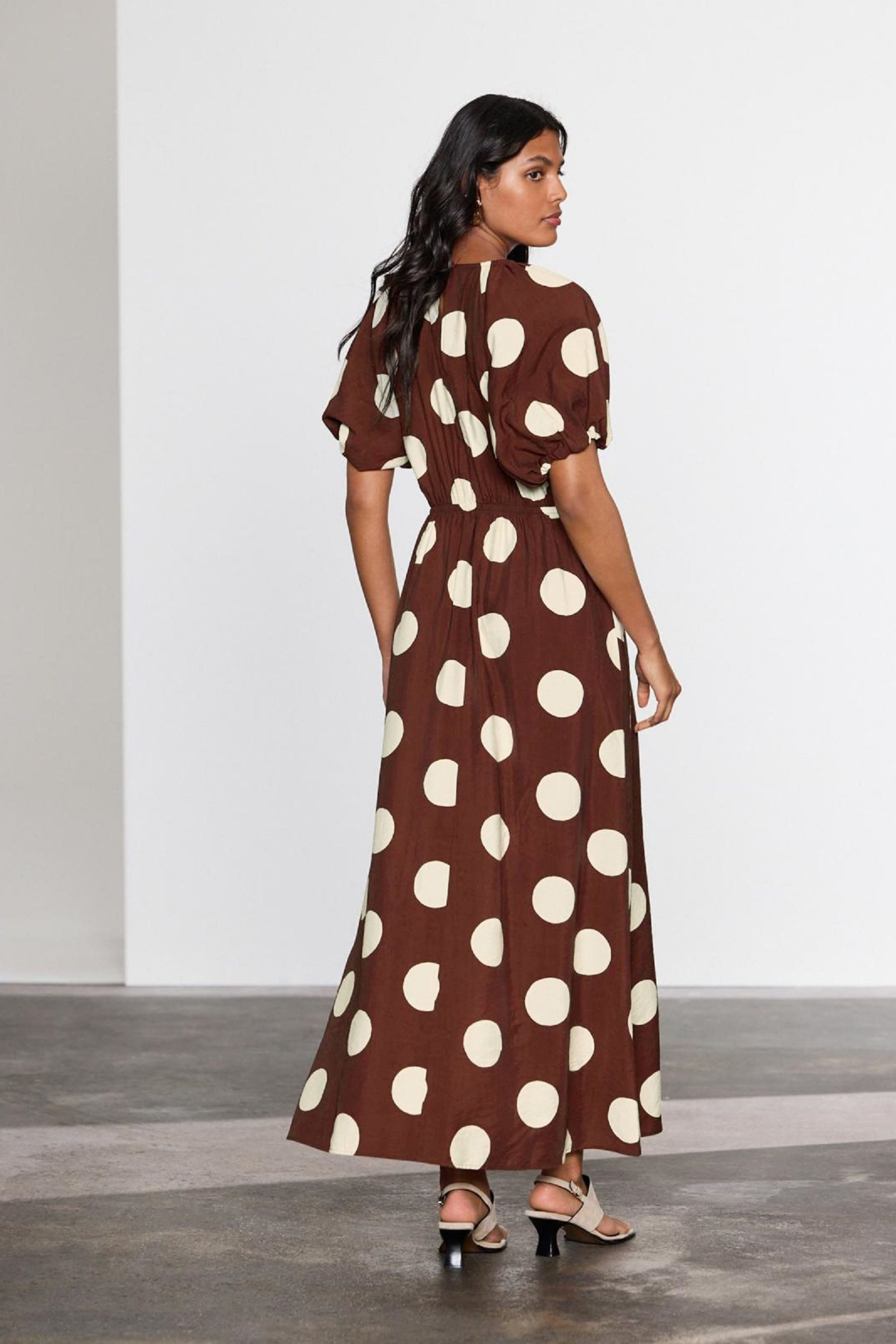 Next Midikleid Bedrucktes Midikleid mit Puffärmeln (1-tlg) günstig online kaufen