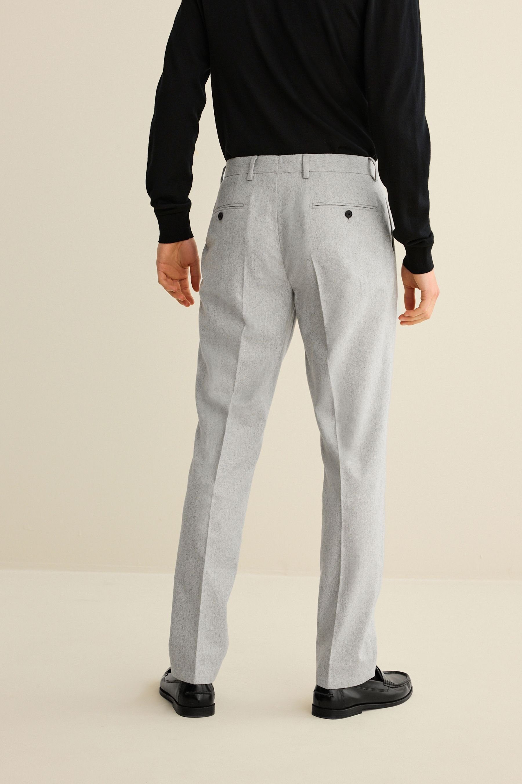 Next Anzughose Donegal-Anzug Fit (1-tlg) aus Slim Hose Wollmischung: Light Grey