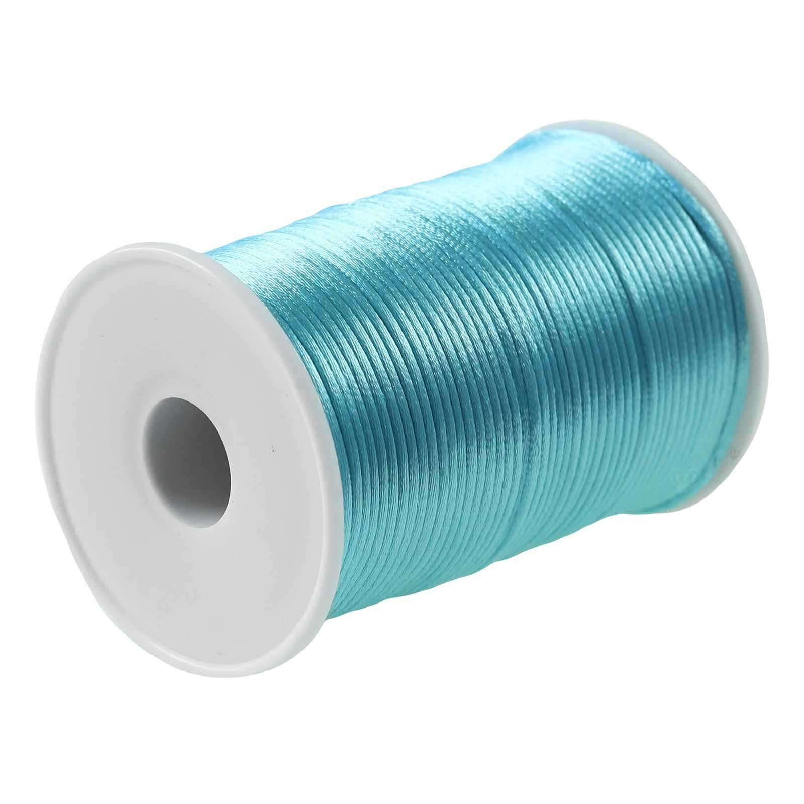 maDDma 90m Satinschnur 2mm Seil, aquablau günstig online kaufen