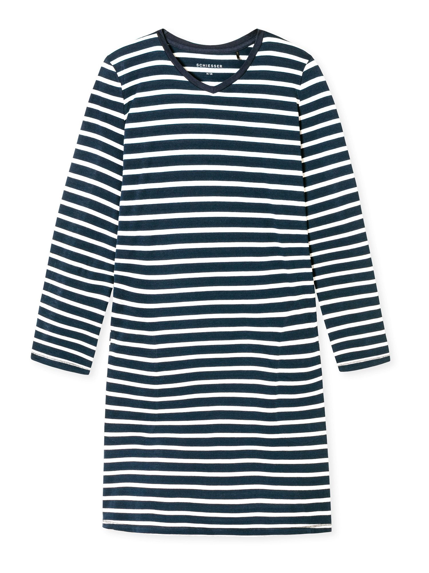 Schiesser Nachthemd langarm 95cm - Casual Essentials Nacht-hemd schlafmode günstig online kaufen