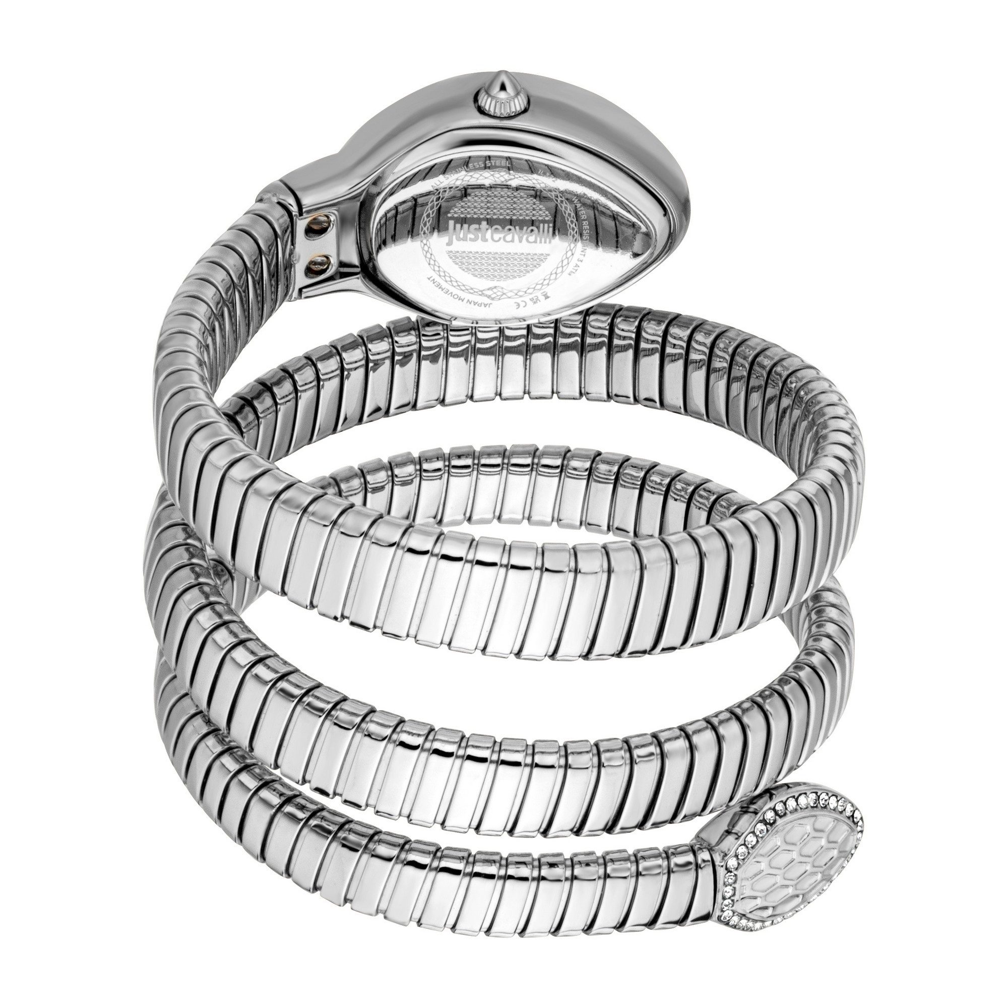 Just Cavalli Time Quarzuhr Carezza JC1L372M0015, Armbanduhr, Damenuhr, Edelstahlarmband, analog, Kristallsteine