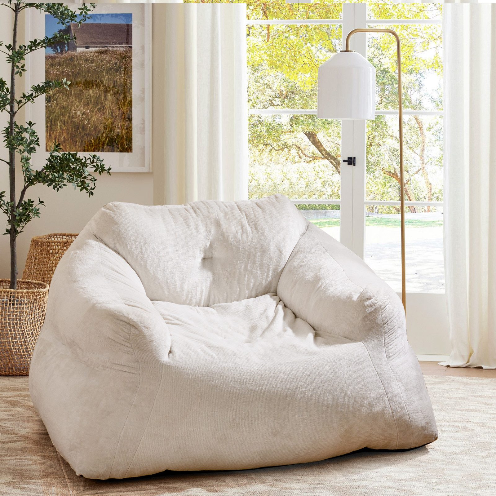 COSTWAY Sitzsack, Sessel, Bodensessel Samt mit günstig online kaufen