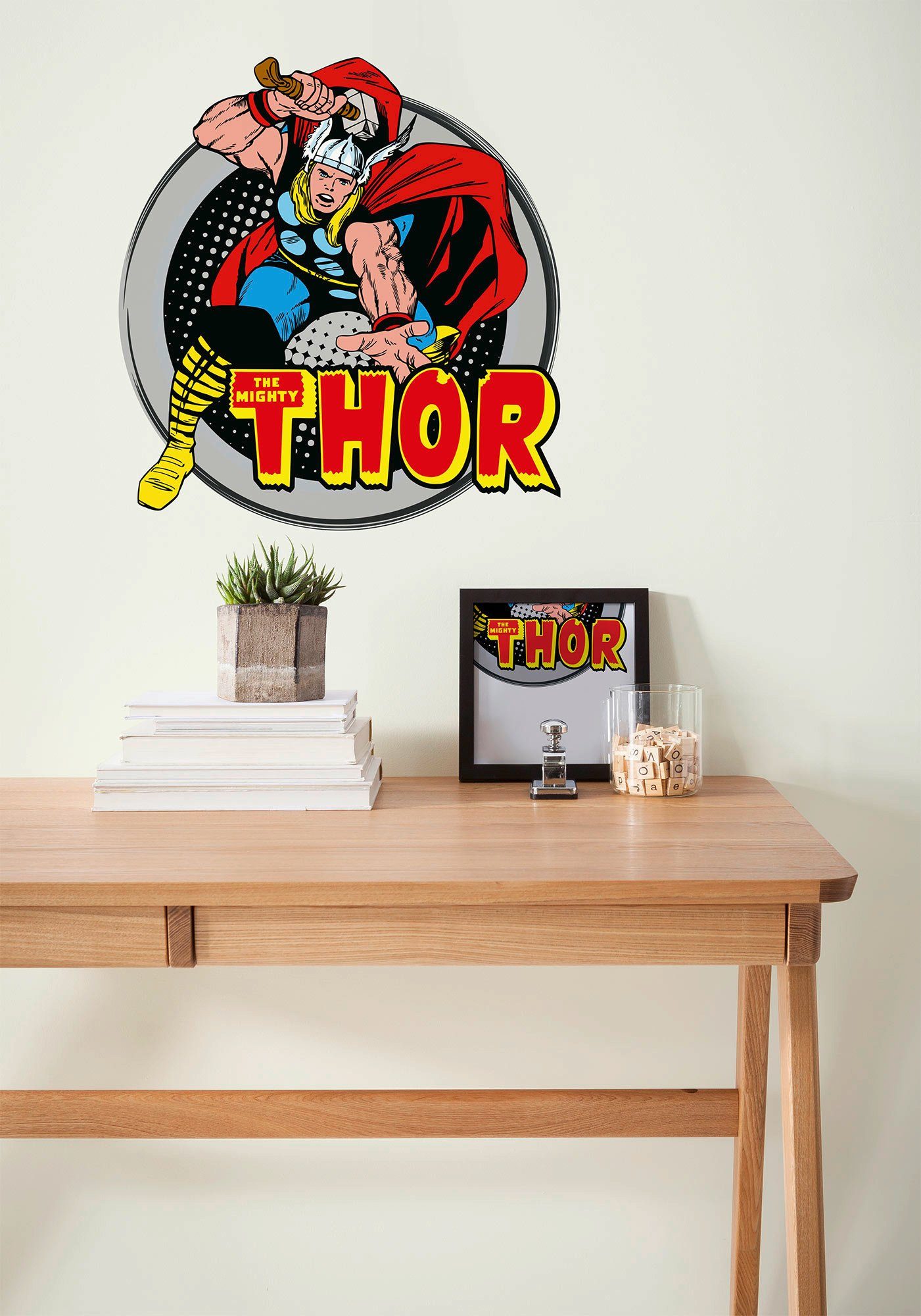 50x70 St), (Breite Wandtattoo cm (1 x Comic Komar selbstklebendes Wandtattoo Höhe), Classic Thor