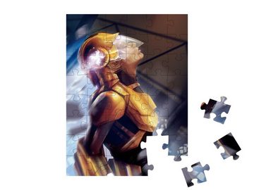 puzzleYOU Puzzle Digitale Kunst: Science-Ficition Astronautin, 48 Puzzleteile, puzzleYOU-Kollektionen Illustrationen