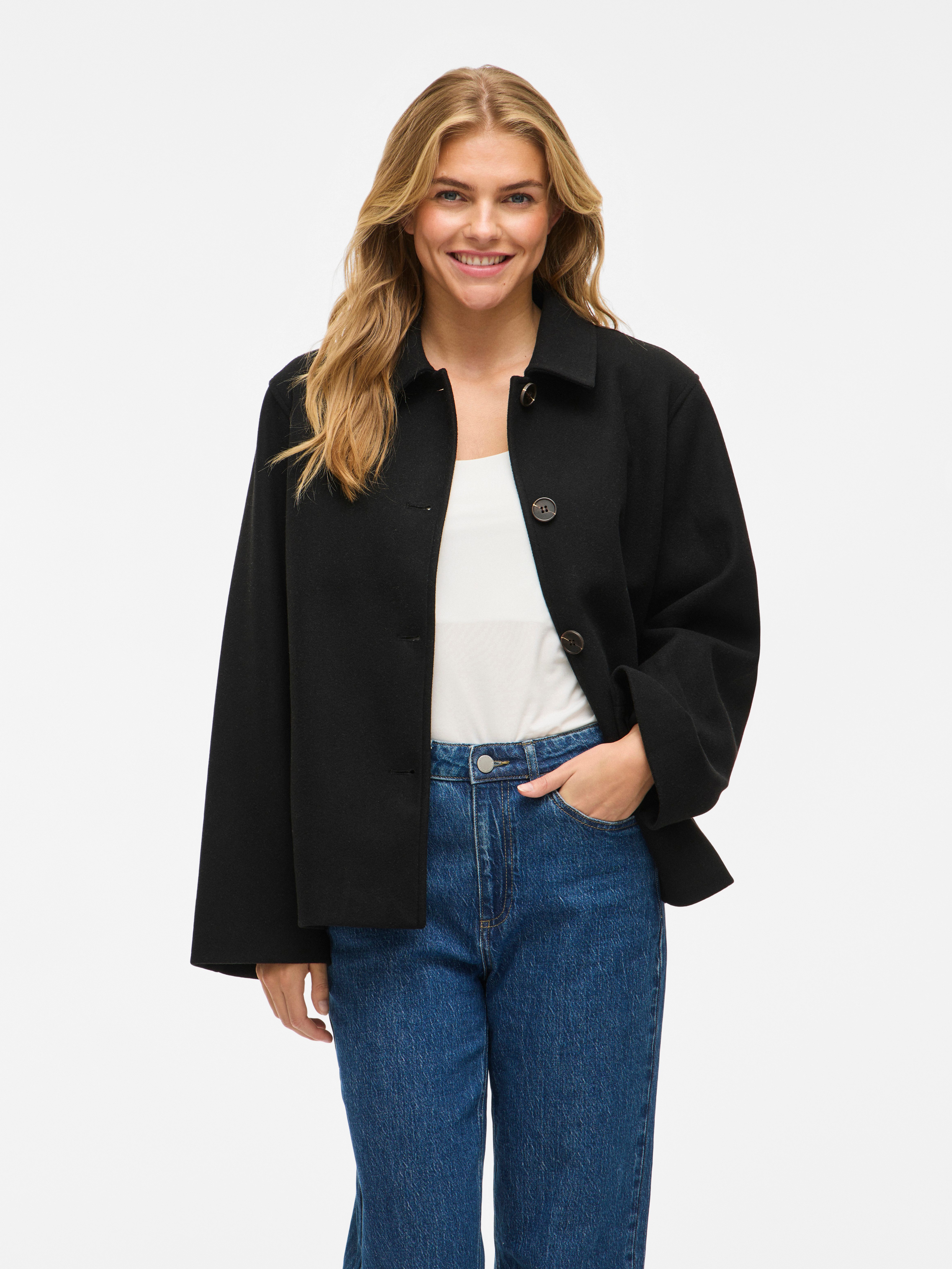 Vila Kurzjacke VICLAUDIA L/S JACKET- NOOS Kunstfaser