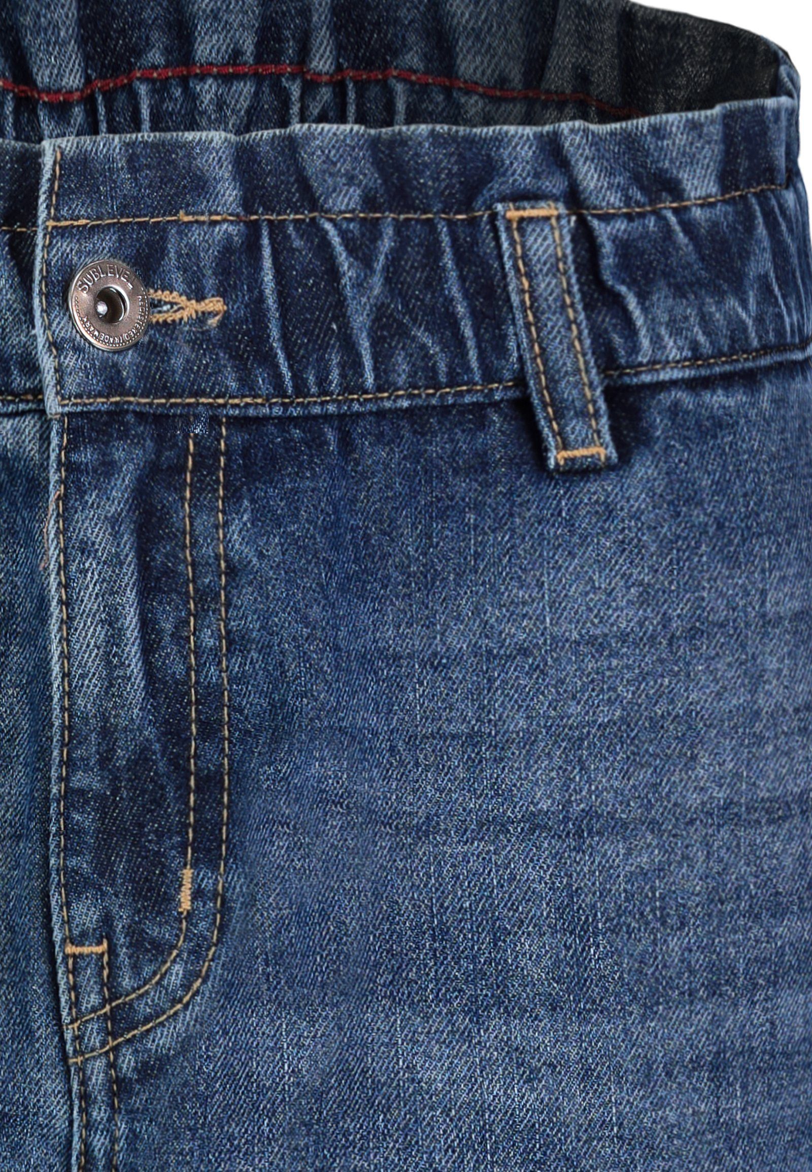 Jeans Paperbag SUBLEVEL middle-blue Denim High-waist-Jeans