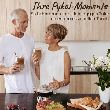 Pykal Karaffe Glas Teekanne mit integriertem Filter - 1 Liter, Glas Teekanne mit Siebeinsatz - 1 Liter