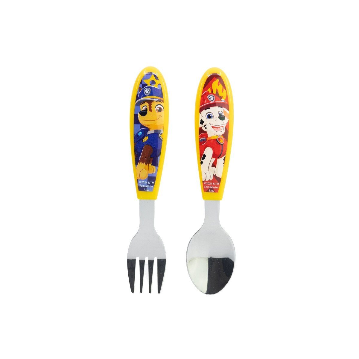 PAW PATROL Kinderbesteck Paw Patrol Rescue Pups Metall-Ergo-Besteckset, 2-tlg. (2-tlg), Edelstahl