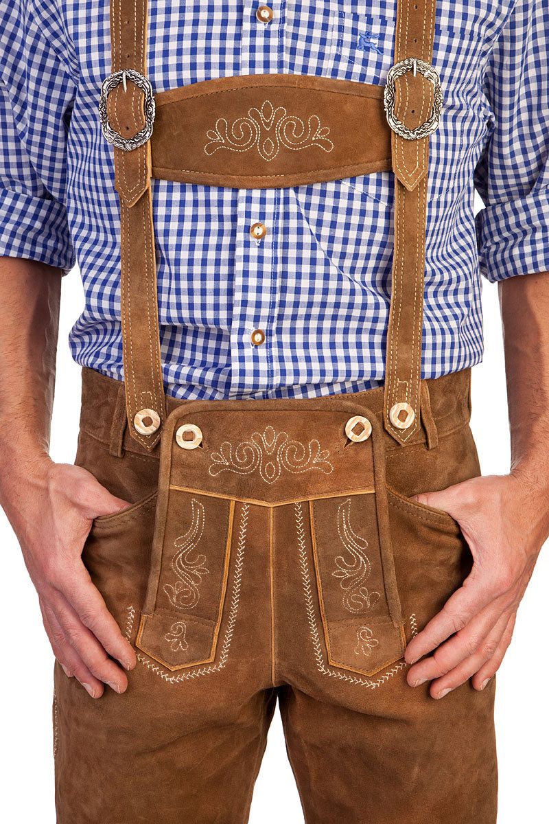 Stockerpoint Trachtenlederhose Kniebundlederhose - JUSTIN - torf antik