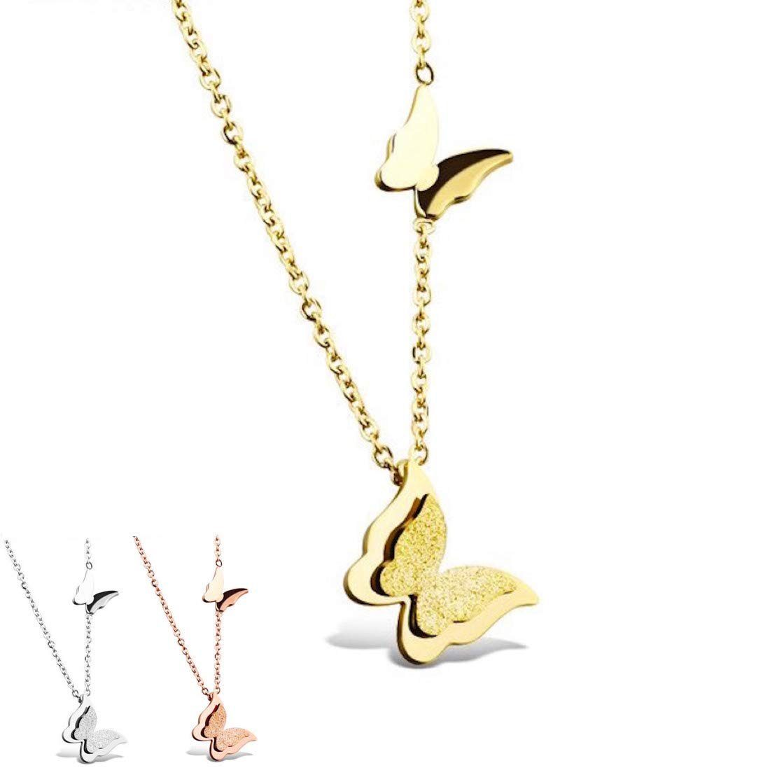 Kim Johanson Kette mit Anhänger Schmetterling, aus Edelstahl günstig online kaufen