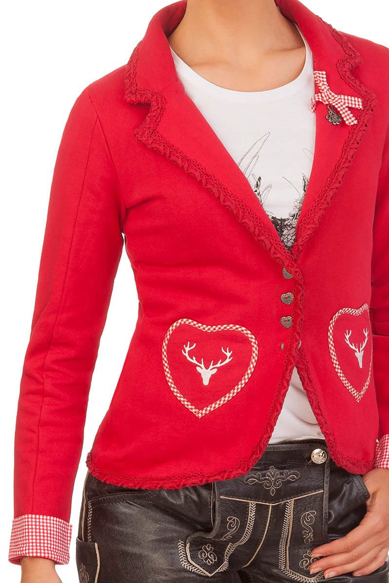 Hangowear Trachtenjanker Trachtenjacke Damen - FADRINA - rot