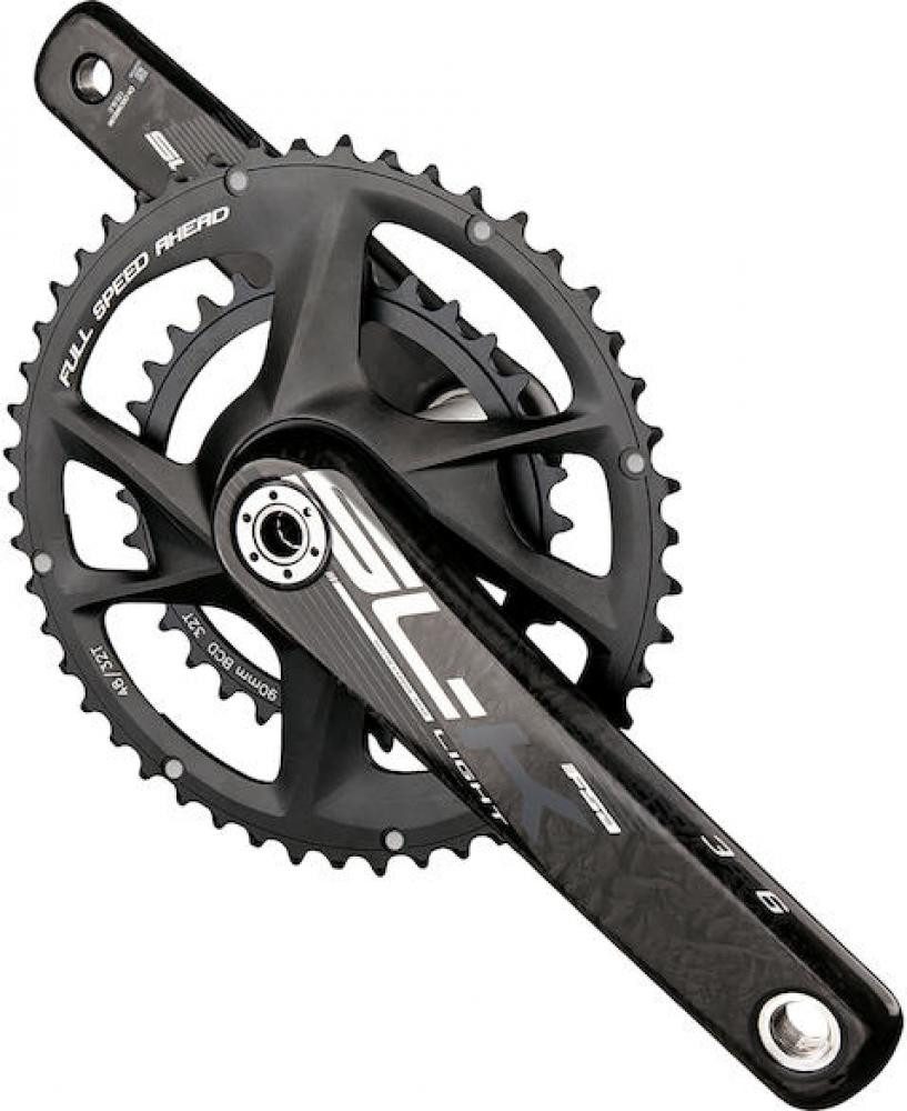 FSA Fahrradkurbel FSA Kurbelgarnitur SL-K Road Modular Supercompact 170 mm Schwarz/grau