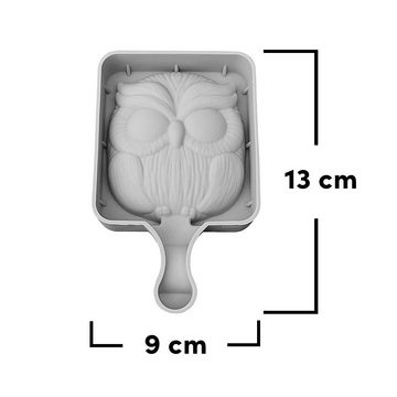 Metamorph Eisform Eule Silikonform für Eis am Stiel, Diese Eulen Silikonform ist perfekt dafür geeignet Eis am Stiel zu ma