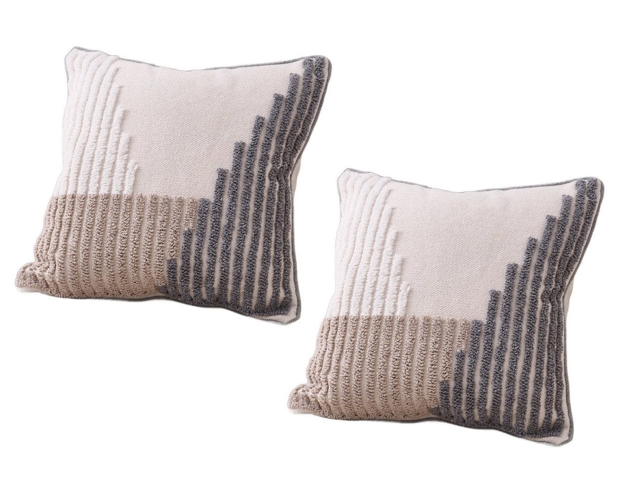 Kissenbezüge Boho Kissenbezug 45x45cm 2er Set Getuftete Kissenhülle