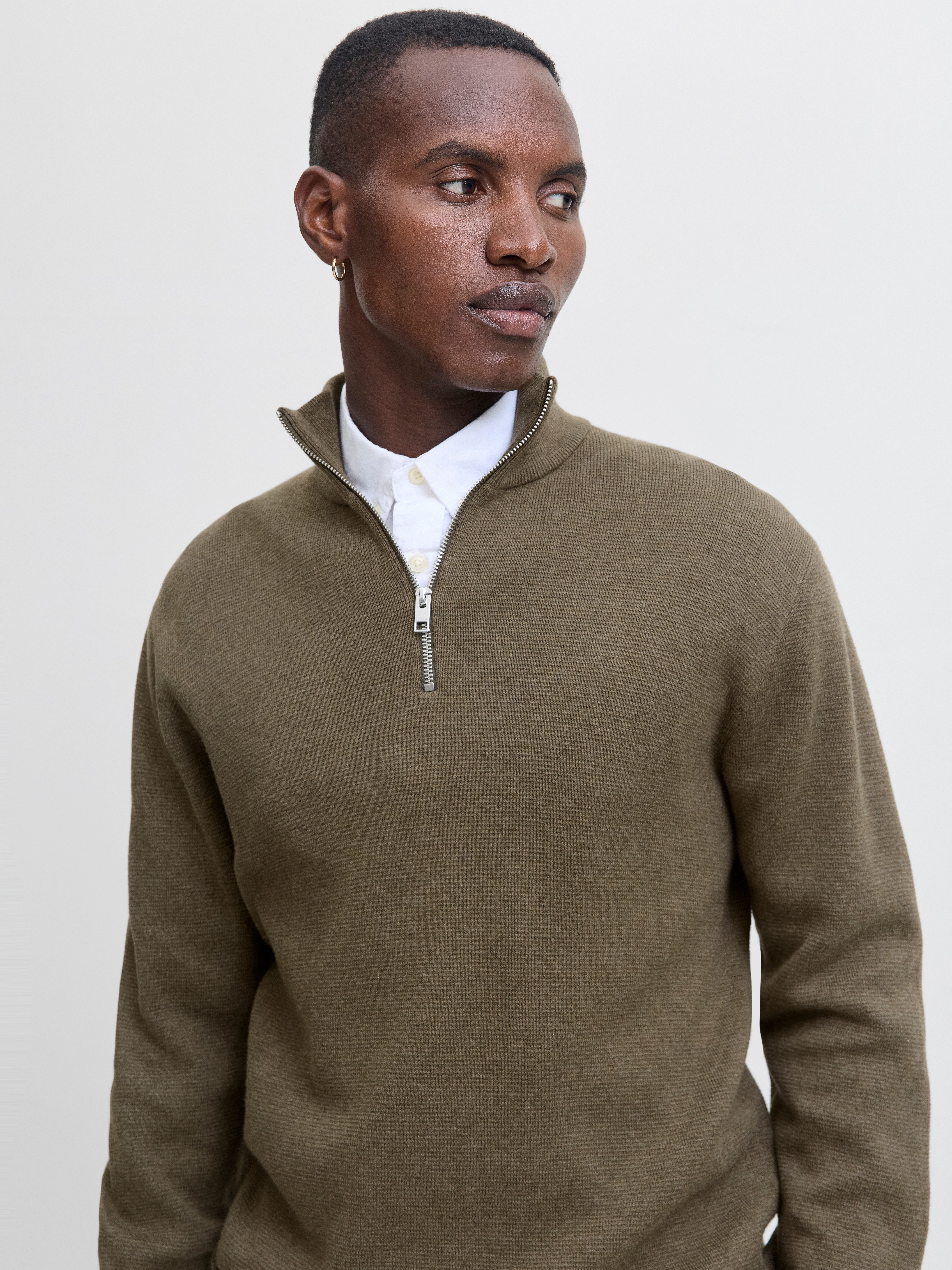 Jack & Jones Troyer JPRBLAMILANO STITCH KNIT HALF ZIP SN mit kurzem Reißver günstig online kaufen