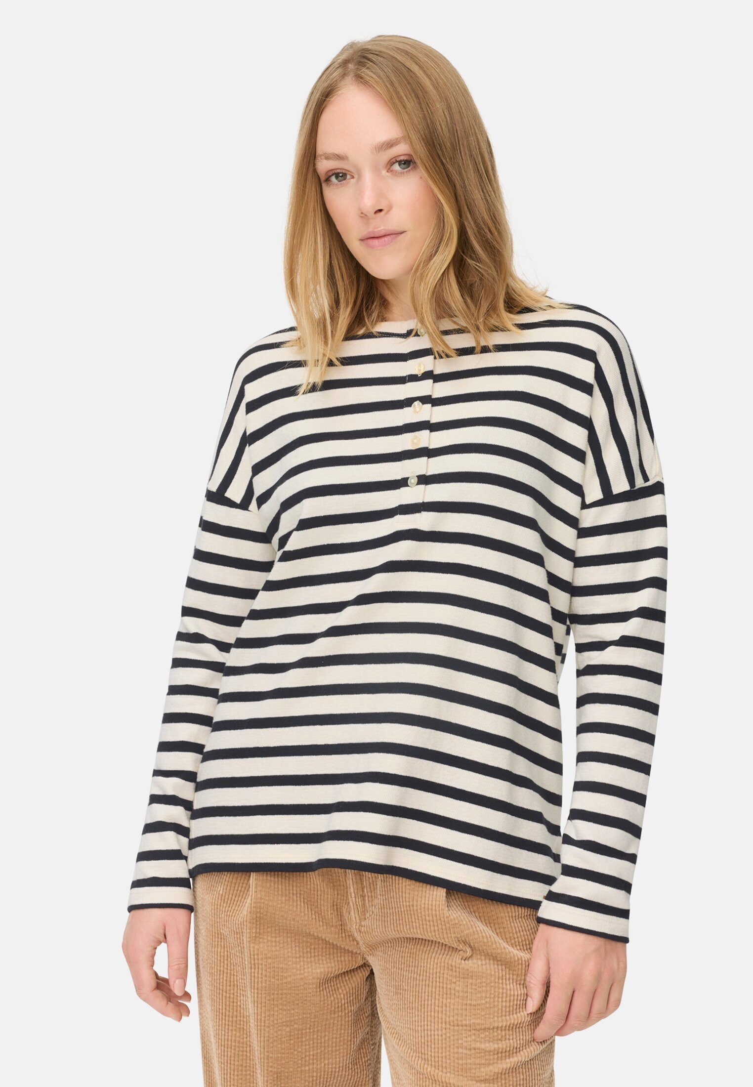 camel active Langarmshirt mit Knopfverschluss Langarm günstig online kaufen