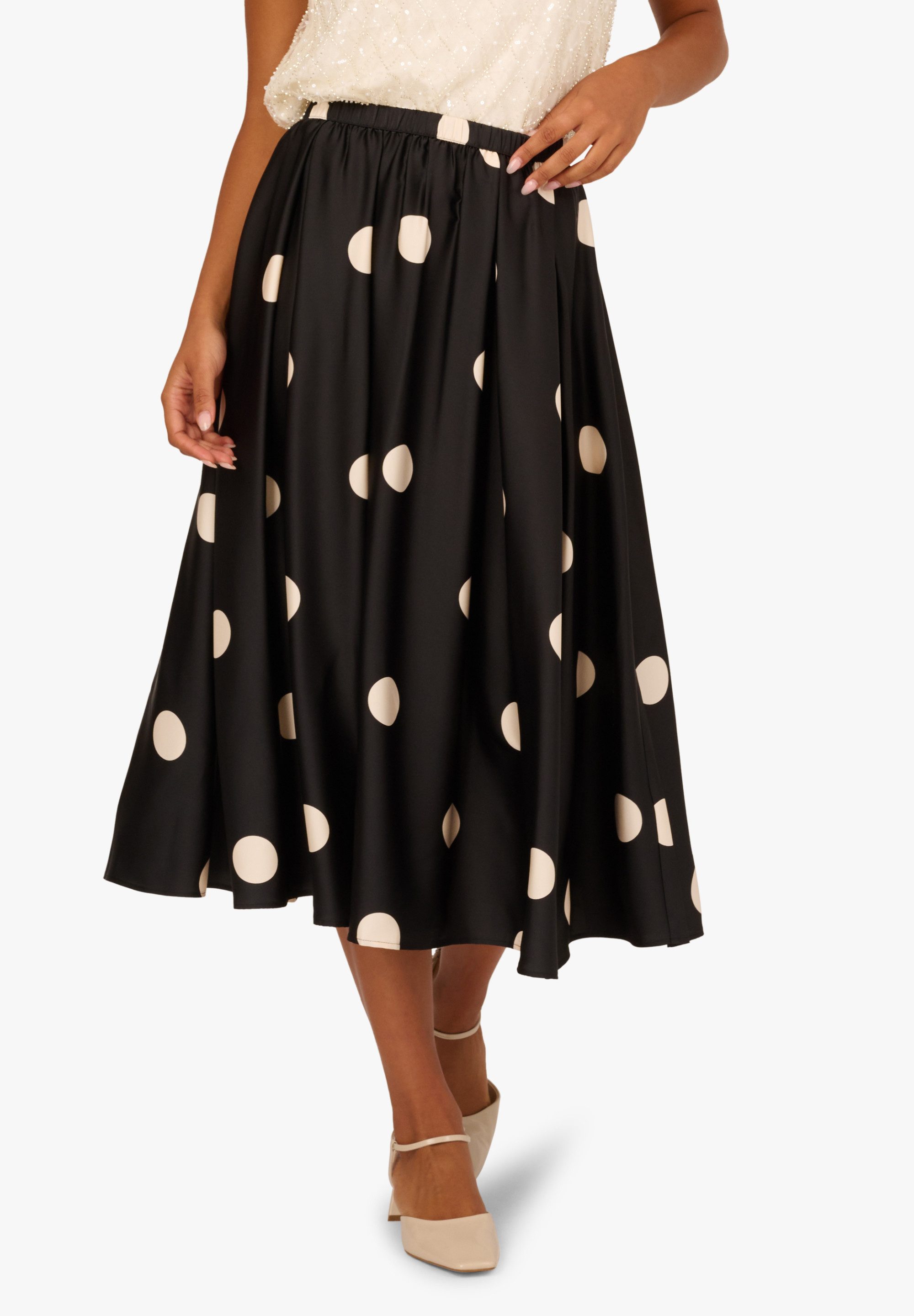 Adrianna Papell Sommerrock Gathered A-Line Midi Skirt Verspielter, gepunkte günstig online kaufen