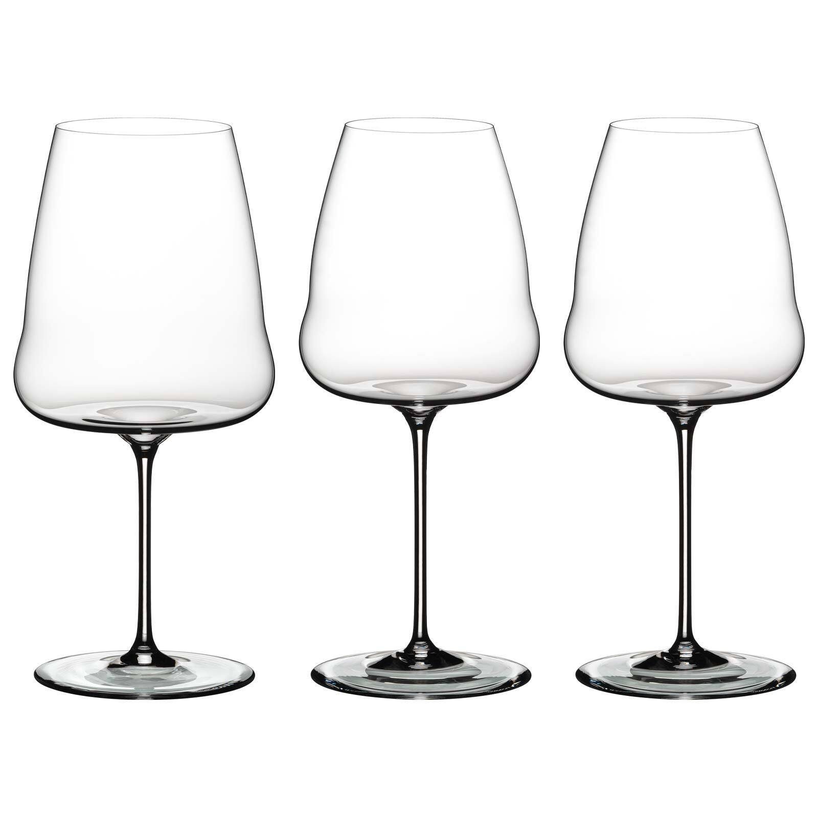 RIEDEL Glas Glas Winewings Gläser-Set Glas Set, 3er inklusive Poliertuch