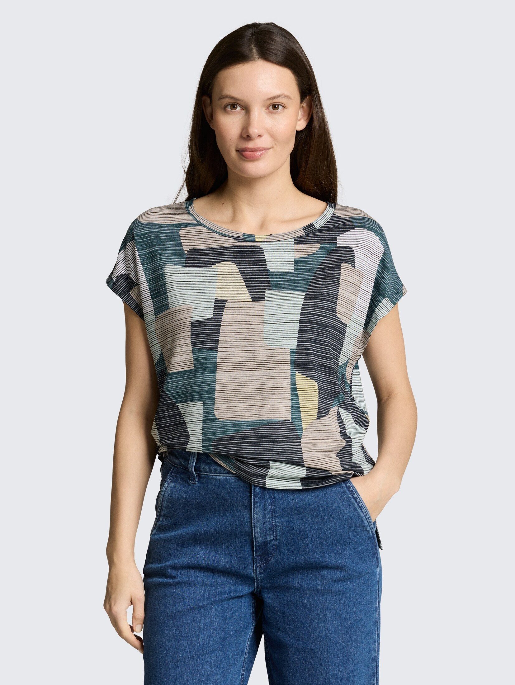 TOM TAILOR T-Shirt T-Shirt T-Shirt mit Muster günstig online kaufen