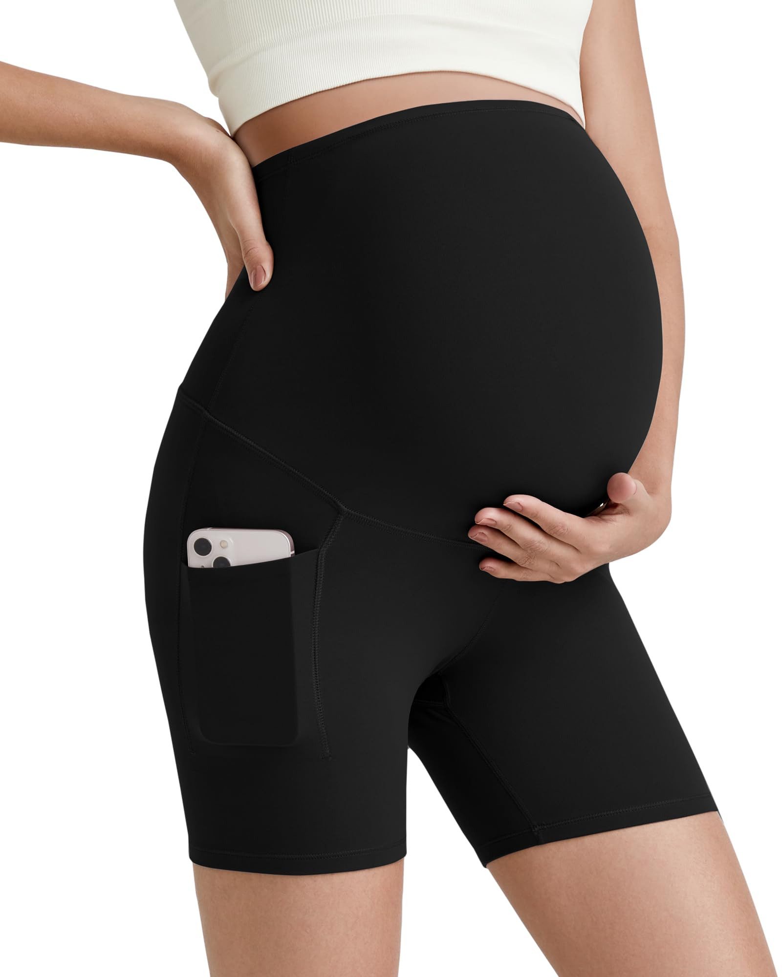 Umstandshose Damen Umstandsshorts Umstandsleggings Schwangerschafts Yogahose