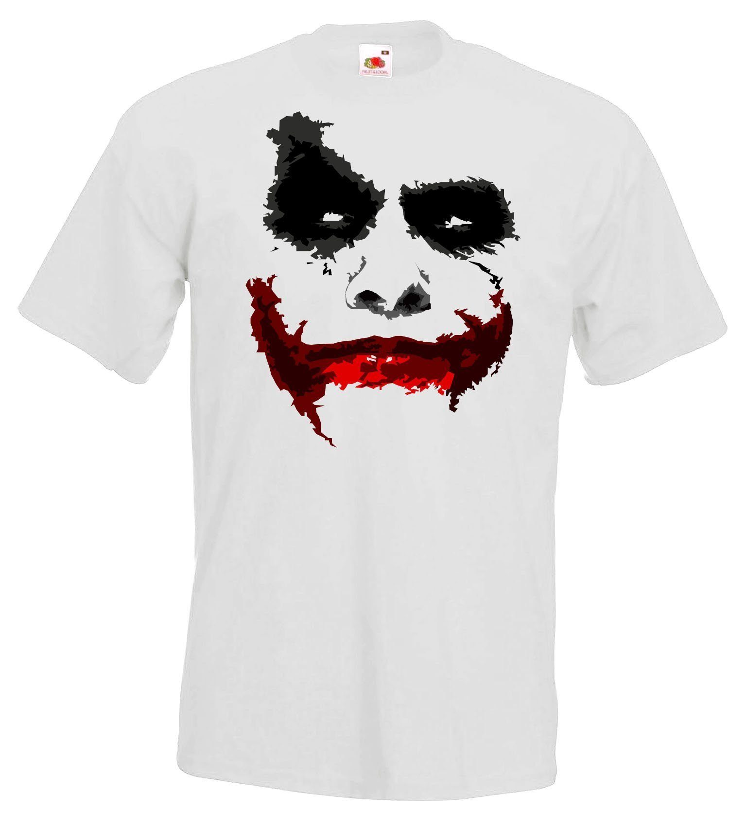 Youth Designz T-Shirt Joker Clown Herren Shirt mit trendigem Frontprint Weiß