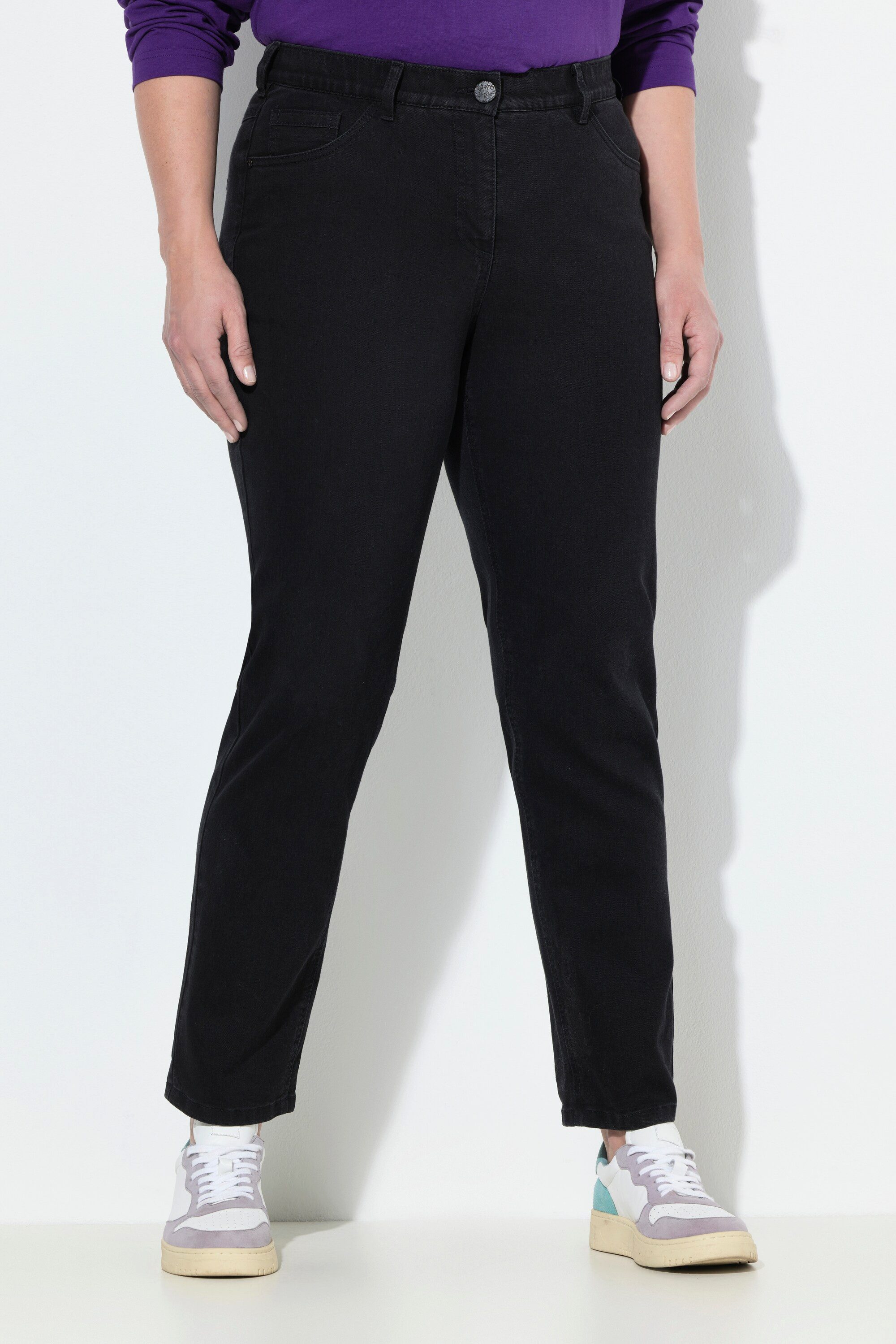Ulla Popken Regular-fit-Jeans Boyfriend-Jeans 5-Pocket-Schnitt Komfortbund günstig online kaufen