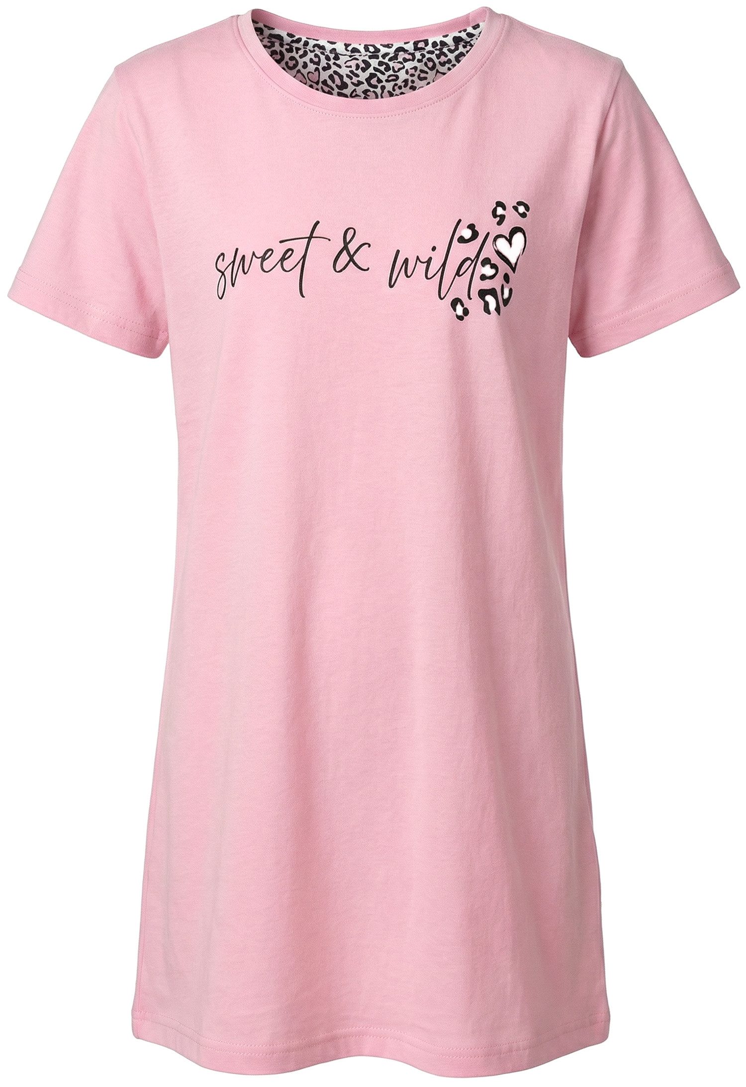 comtessa Nachthemd Comte Kids (Set, 1-tlg., 1-teilig) Mädchen Sleepshirt Pyjama Kurzarm Baumwolle