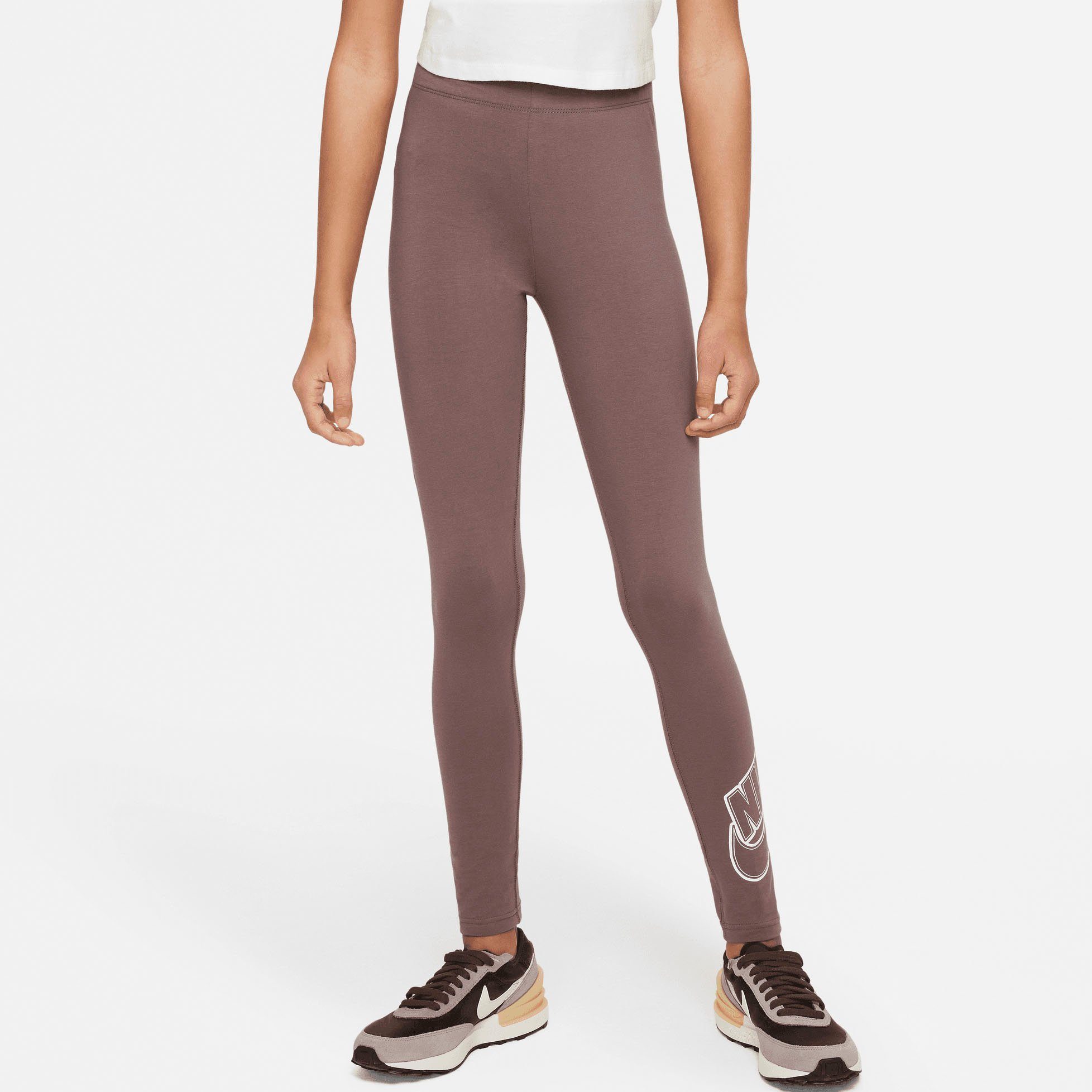 ECLIPSE/WHITE PLUM Leggings Kids' (Girls) Favorites Big Nike Leggings Sportswear Graphic