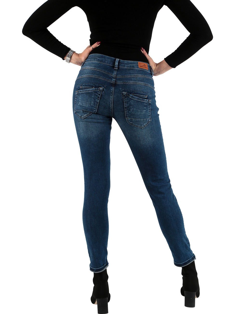Jeanshose mit Stretch Denim Ulla Slim-fit-Jeans Miracle of Pelican Blue