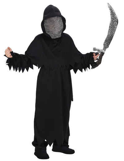 CHAKS Hexen-Kostüm Halloween Geist 'Black Ghost' für Kinder - 3-tlg.