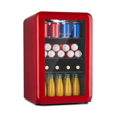 Klarstein Getränkekühlschrank HEA13-PopLife-rot 10035177, 69 cm hoch, 44 cm breit, Bierkühlschrank Getränkekühlschrank Flaschenkühlschrank mit Glastür