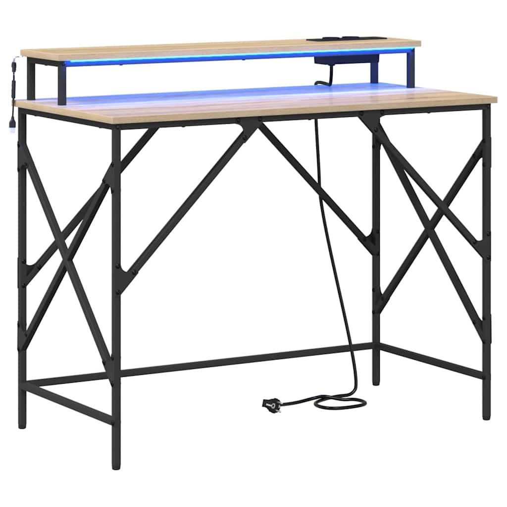 vidaXL Schreibtisch Schreibtisch Sonoma-Eiche 100 x 50 x 86,5 cm Holzwerkstoff (1-St)