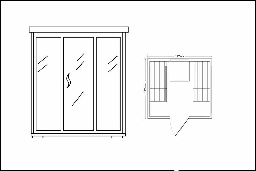 Thumbnail - DEKO VERTRIEB BAYERN Infrarotkabine XXL Luxus LED Infrarotsauna 150x150 Infrarotkabine Wärmekabine Sauna