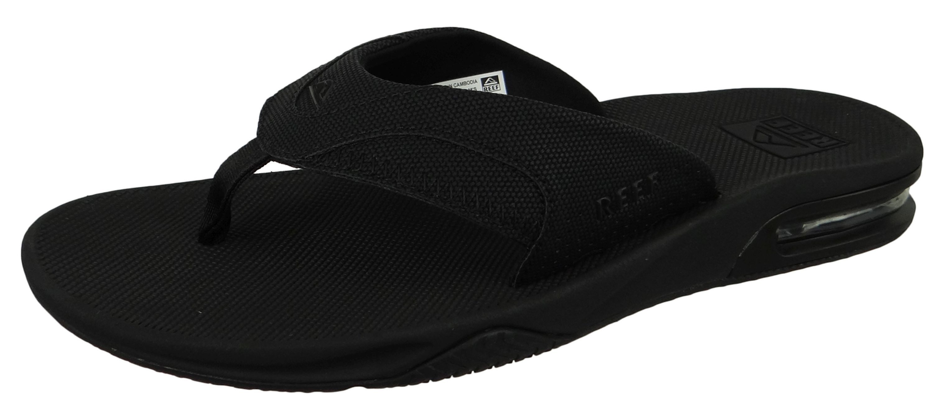 RF002026ALB Fanning Zehentrenner All Black Sandale