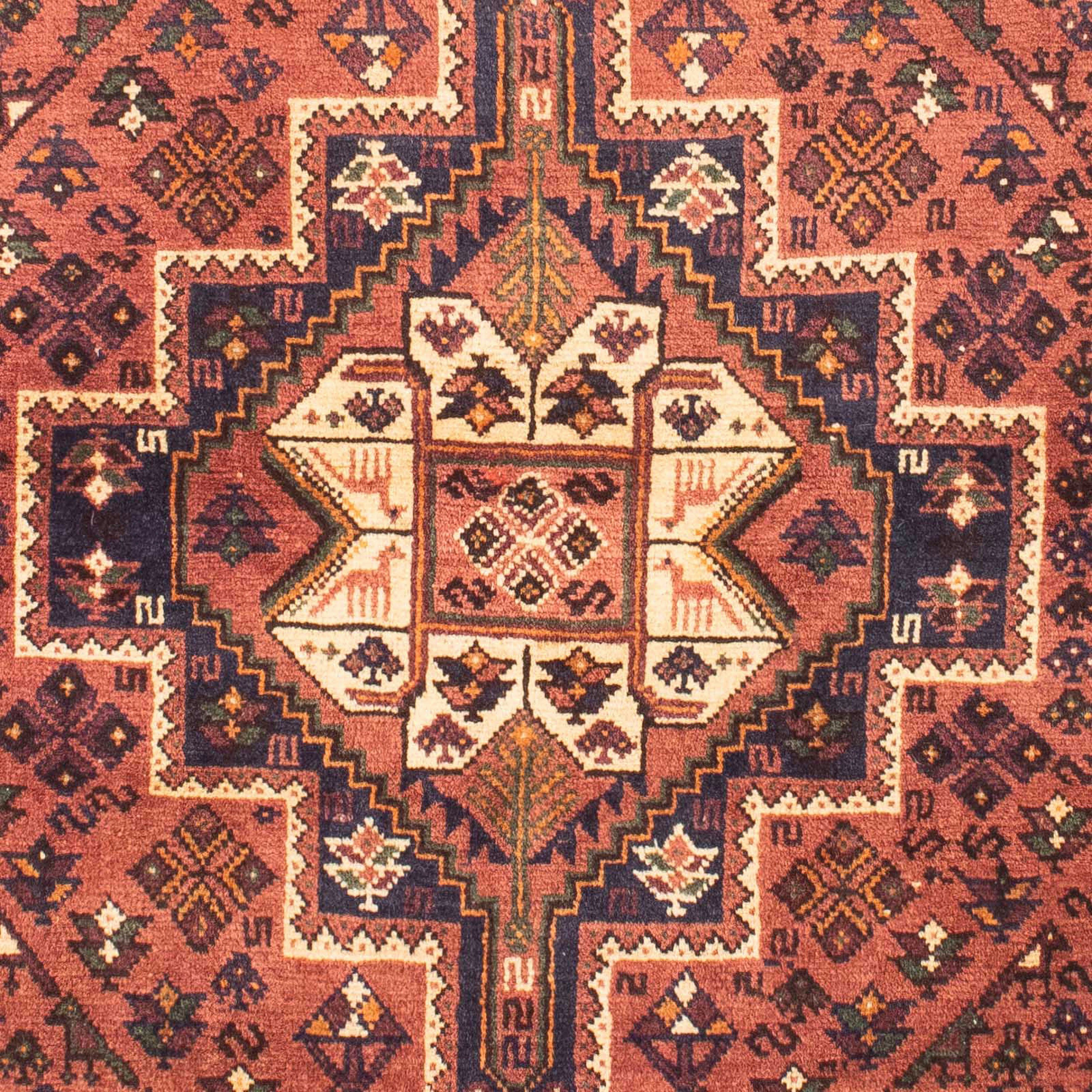 Orientteppich Perser - Nomadic x 108 rechteckig, - mit morgenland, Handgeknüpft, cm 161 hellrot, Einzelstück mm, Höhe: 10 Zertifikat - Wohnzimmer