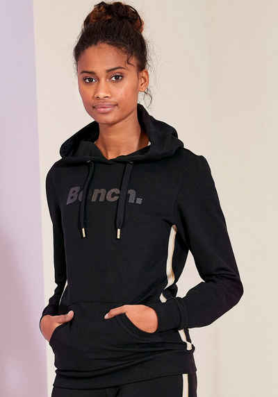 Bench. Loungewear Hoodie mit Glitzer Streifen und Glitzer Logodruck, Loungewear