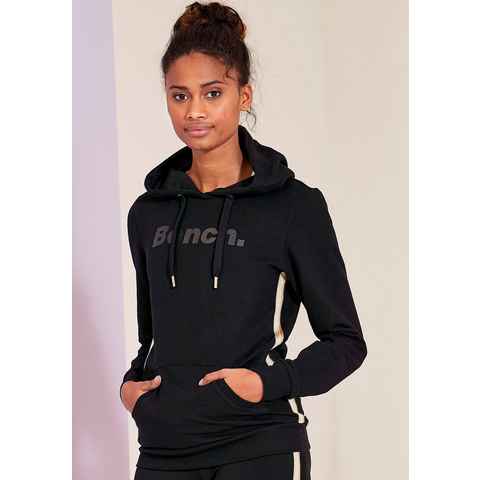 Bench. Loungewear Hoodie mit Glitzer Streifen und Glitzer Logodruck, Loungewear