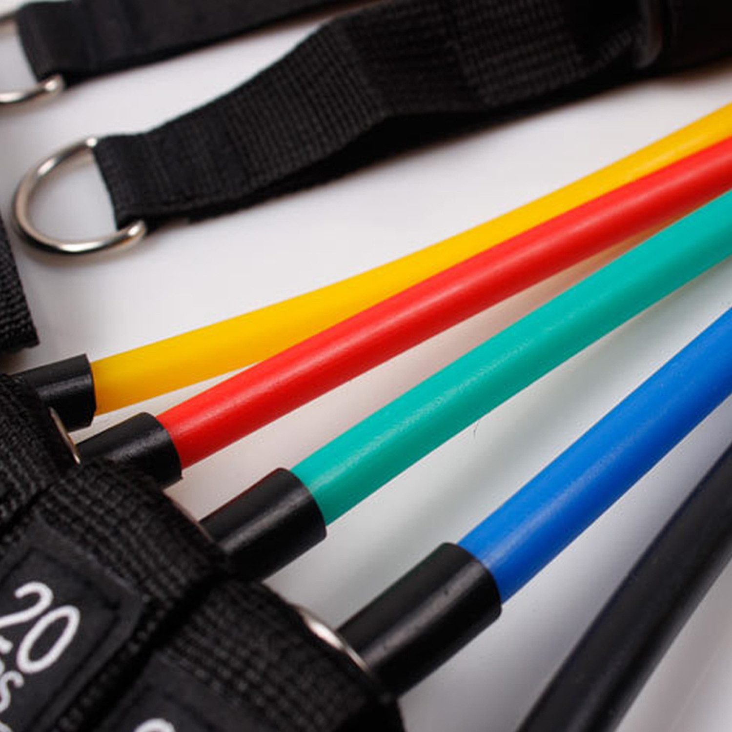 OSTWOLKE Trainingsbänder Fitnessbänder 6 Widerstandsbänder mit Türanker, Griffe, Knöchelriemen, Resistance Bands Set bis 200LBS für Muskelaufbau Krafttraining Yoga