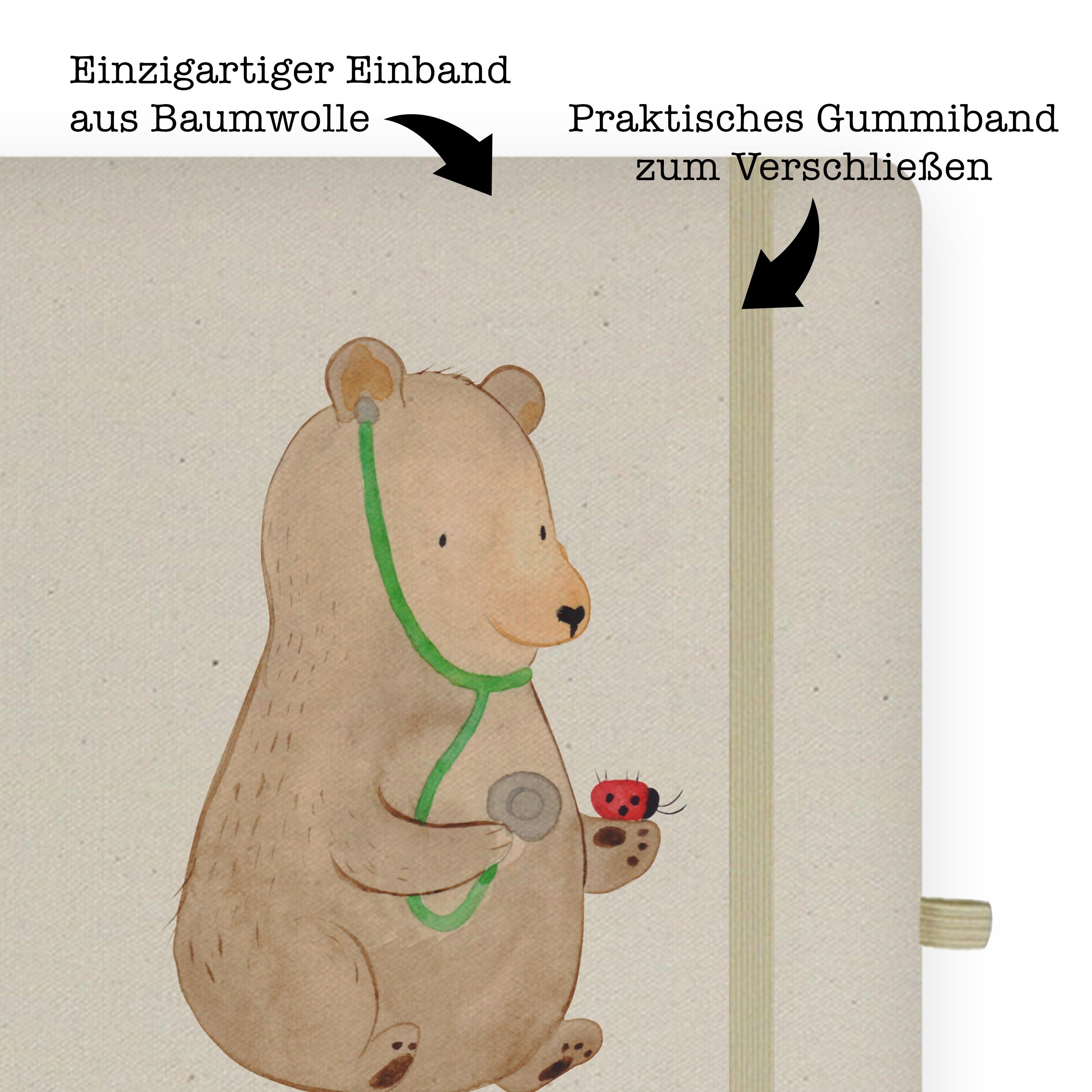 Panda Notizbuch Mr. Schreibheft, Geschenk, Mrs. & Mrs. - Teddybär Bär Mr. & Arzt - Panda Professorin, Transparent